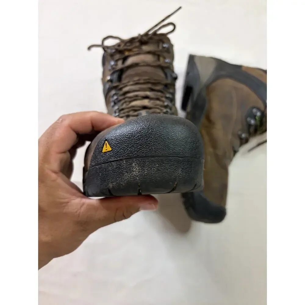 KEEN Louisville Work Boots Men’s 12 EE Brown Leather Waterproof Steel Toe 6in